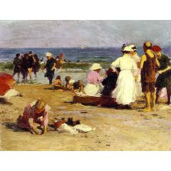 Bathers in the Surf Painting Reproduction
