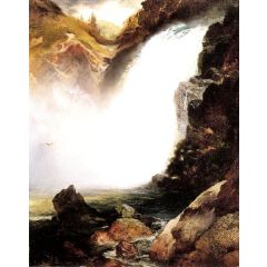 Landscape with Waterfall Painting Reproduction
