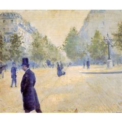 Place Saint-Augustin, Misty Weather Painting Reproduction
