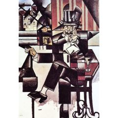 Man in the Cafe Painting Reproduction