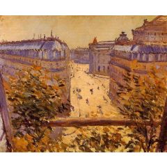 Rue Halevy, Balcony View Painting Reproduction