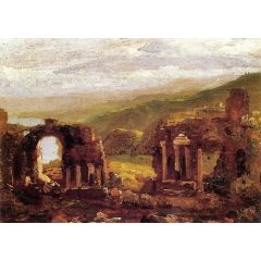 The Ruins of Taormina Painting Reproduction