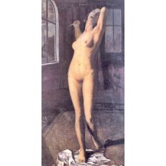 Stehender Maedchenakt mit Dolch, Lukretia Painting Reproduction