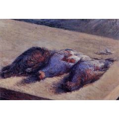 Three Partridges on a Table Painting Reproduction