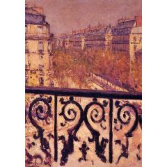 A Balcony in Paris Painting Reproduction