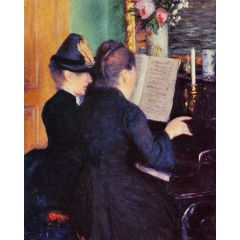 The Piano Lesson Painting Reproduction