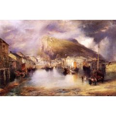 An English Fishing Village, Polperro, Cornwall Painting Reproduction