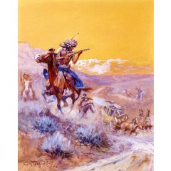 Indian Attack Painting Reproduction