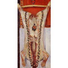 Calf in a Butcher Shop Painting Reproduction