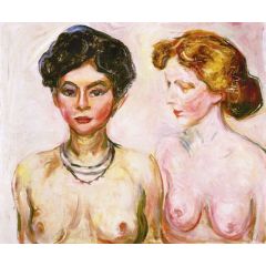 Blond and Dark-Haired Nude Painting Reproduction