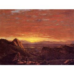Morning, Looking East over the Husdon Valley from Catskill Mountains Painting Reproduction