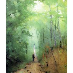 Landscape at Fontainebleau Forest Painting Reproduction