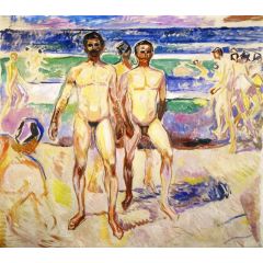 Bathing Men Painting Reproduction