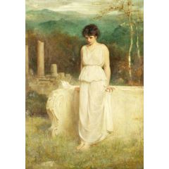 Her eyes are with her heart and that is far away Painting Reproduction