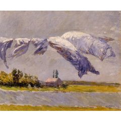 Laundry Drying, Petit Gennevilliers Painting Reproduction
