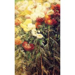 Chrysanthemums, Garden at Petit Gennevilliers Painting Reproduction
