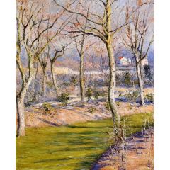 The Garden at Petit Gennevilliers in Winter Painting Reproduction