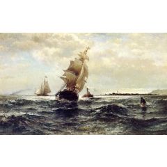 Off Atlantic Highlands Painting Reproduction