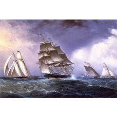 A Breezy Day Outside Painting Reproduction