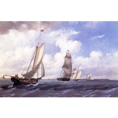 The ’ Mary’ of Boston Returning to Port Painting Reproduction