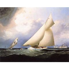 Puritan’ Leading ’Genesta’, America’s Cup, 1885 Painting Reproduction