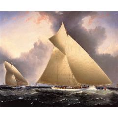 Mayflower’ Leading ’Galatea’, America’s Cup 1886 Painting Reproduction