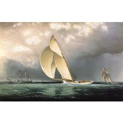 The Bark ’Marblehead’ Coming into Port Painting Reproduction