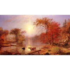 Indian Summer, Hudson River Painting Reproduction