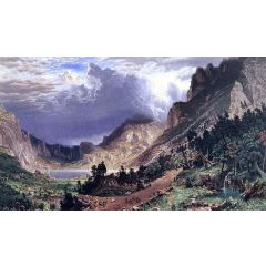Storm in the Rocky Mountains, Mt. Rosalie Painting Reproduction