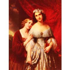 Two Girls Painting Reproduction