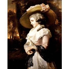 Lady in a Straw Hat Painting Reproduction