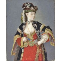 Presumed portrait of Laura Tarsi in Turkish dress Painting Reproduction
