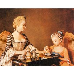 Madame Liotard and her daughter Painting Reproduction
