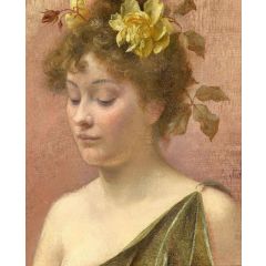 Portrait of a Young Lady Painting Reproduction