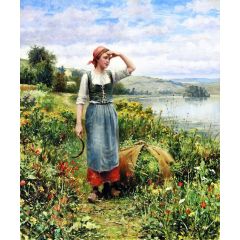 A Field of Flowers Painting Reproduction