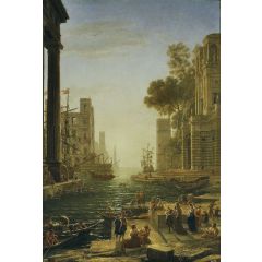 Embarkation of St Paula Romana at Ostia Painting Reproduction