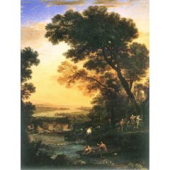 Ideal Landscape with the Flight into Egypt Painting Reproduction