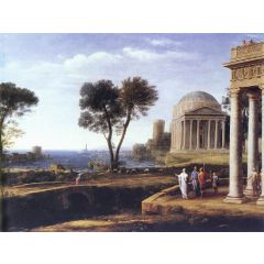 Landscape with Aeneas at Delos Painting Reproduction