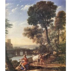 Landscape with Apollo Guarding the Herds of Admetus Painting Reproduction