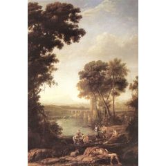 Landscape with the Finding of Moses Painting Reproduction