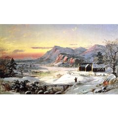 Winter Scene, North Conway, New Hampshire Painting Reproduction
