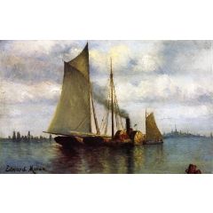 New York Harbor Painting Reproduction