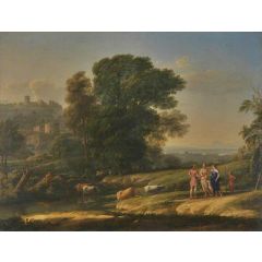 Landscape with Cephalus and Procris Reunited by Diana Painting Reproduction