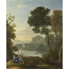 Landscape with Hagar and the Angel Painting Reproduction