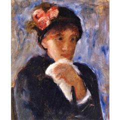 Woman with Handkerchief Painting Reproduction