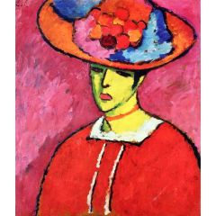Schokko in a Wide Brimmed Hat, also known as Schokko mit tellerhut Painting Reproduction
