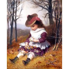 Picking Flowers Painting Reproduction