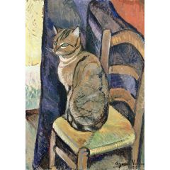 Study of a cat Painting Reproduction
