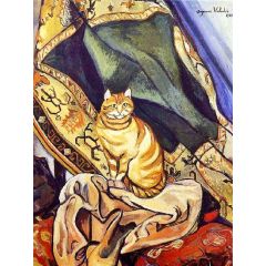 Raminou sitting on a cloth Painting Reproduction