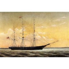 Whaleship ’Jireh Perry’ off Clark’s Point, New Bedford Painting Reproduction